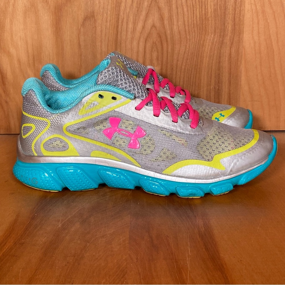 Womens 7 Under Armour Spine RPM Storm Athletic Shoes Grey Blue SEF1004